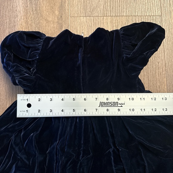 Vintage Bernadette’s biscotti size 4 Elegant Velvet Dress with Floral Detail - Picture 7 of 7